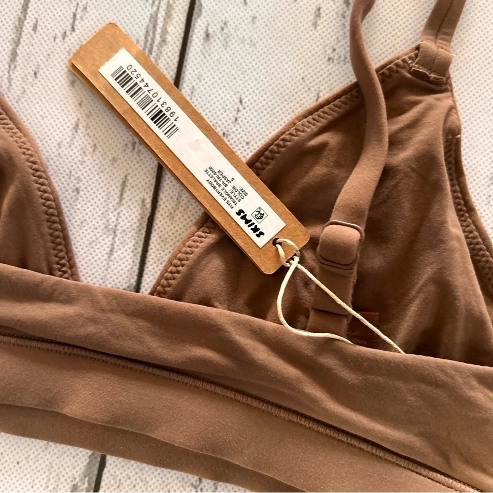 SKIMS Fits everybody Triangle Bralette Sz S - Jasper NWT